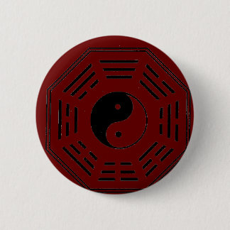 yin-yang i-ching ronde button 5,7 cm