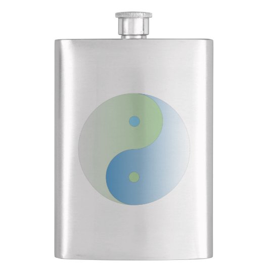 Yin Yang in blauwe en groene oceaankleuren Flacon (Voorkant)