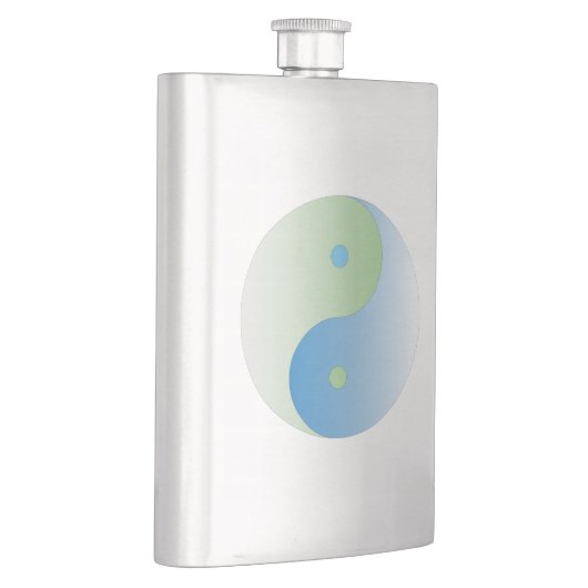 Yin Yang in blauwe en groene oceaankleuren Flacon (Rechts)