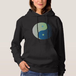 Yin Yang in blauwe en groene oceaankleuren Hoodie