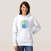 Yin Yang in blauwe en groene oceaankleuren Hoodie (Voorkant volledig)