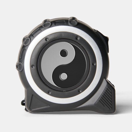 Yin Yang in Carbon Fiber Print Style Rolmaat (Voorkant)