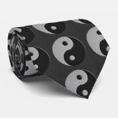 Yin Yang in Carbon Fiber Print Style Stropdas (Opgerold)