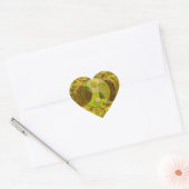Yin Yang in gouden kleuren Hart Sticker (Envelop)