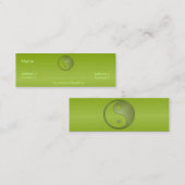 Yin Yang in Groene Zandsteen Profielkaart Mini Visitekaartje (Voorkant / Achterkant)