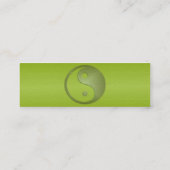 Yin Yang in Groene Zandsteen Profielkaart Mini Visitekaartje (Achterkant)