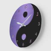 Yin Yang in Lavender Purple and Black Grote Klok (Hoek)