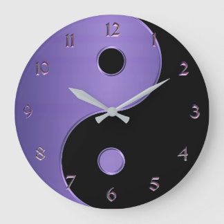 Yin Yang in Lavender Purple and Black Grote Klok
