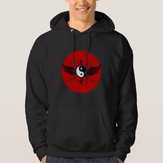 Yin Yang in vlucht Hoodie (Voorkant)