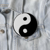 Yin Yang in zwart-wit Ronde Button 4,0 Cm (In situ)