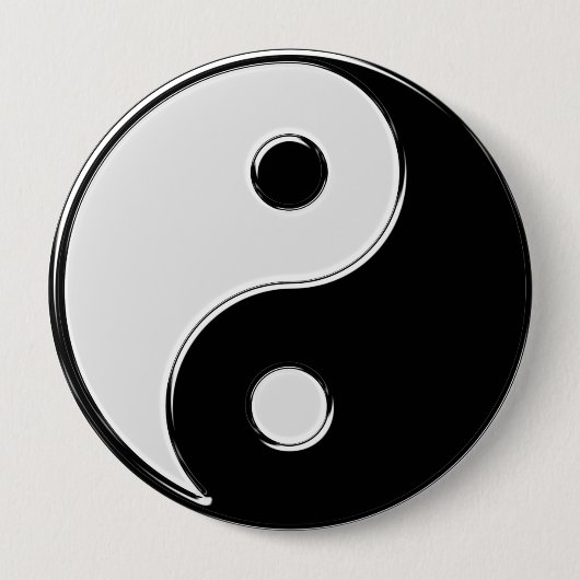 Yin Yang in zwart-wit Ronde Button 4,0 Cm (Voorkant)