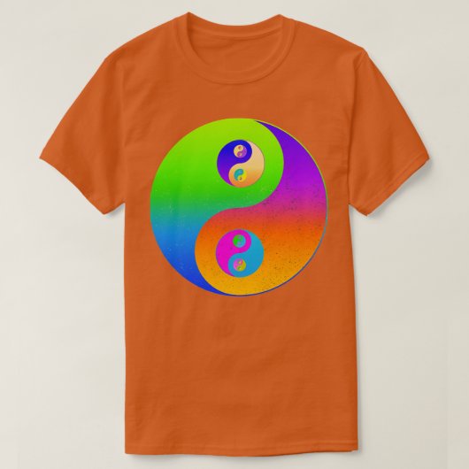 Yin Yang Infinity Trippy Psychedelic Tie Dye T-shirt (Design voorkant)