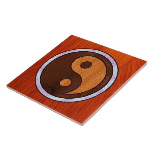 Yin-Yang Inlay Tegeltje (Zijkant)