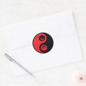 Yin Yang Jack-o-lantaarn Pumpkins T-shirt Ronde Sticker (Envelop)