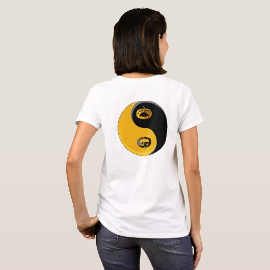 Yin Yang Jack-o-lantern Pumpkins T-shirt (Achterkant volledig)