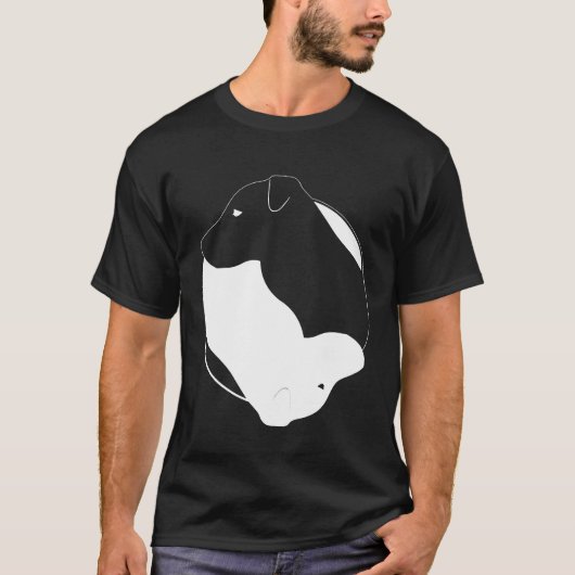 Yin Yang Jack Russell Grappig JRT Symbool Zen Medi T-shirt (Voorkant)