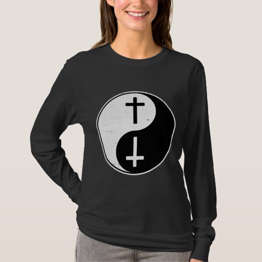 Yin Yang Jesus Christelijk boeddhist Zhen T-shirt (Voorkant)
