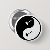 Yin Yang Judging Ronde Button 5,7 Cm (Voorkant /achterkant)