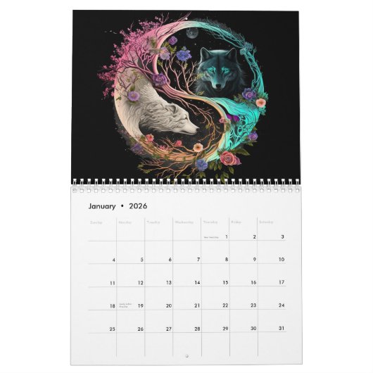 Yin Yang Kalender (Jan 2026)