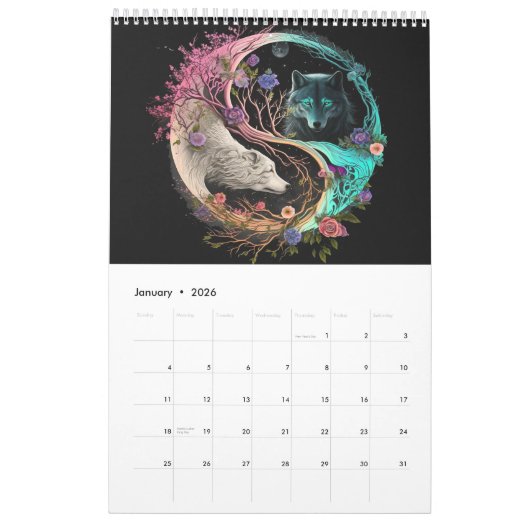 Yin Yang Kalender (Jan 2026)