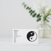 Yin Yang Karate Visitekaartje (Staand voorkant)
