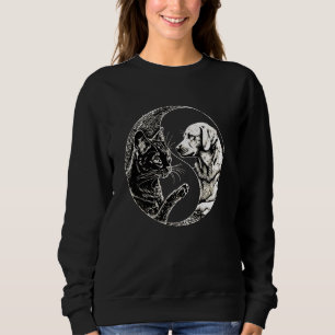 Yin Yang kat en hond Feng Shui Ying Yang hond en c Trui