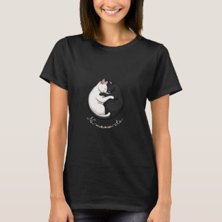 Yin Yang Kat Na-meow-ste Ik Hou Van Katten Yoga Vr T-shirt