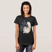 yin yang katten 2 t-shirt (Voorkant volledig)