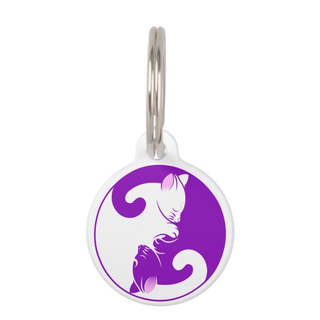 Yin Yang katten Huisdierpenning (Voorkant)