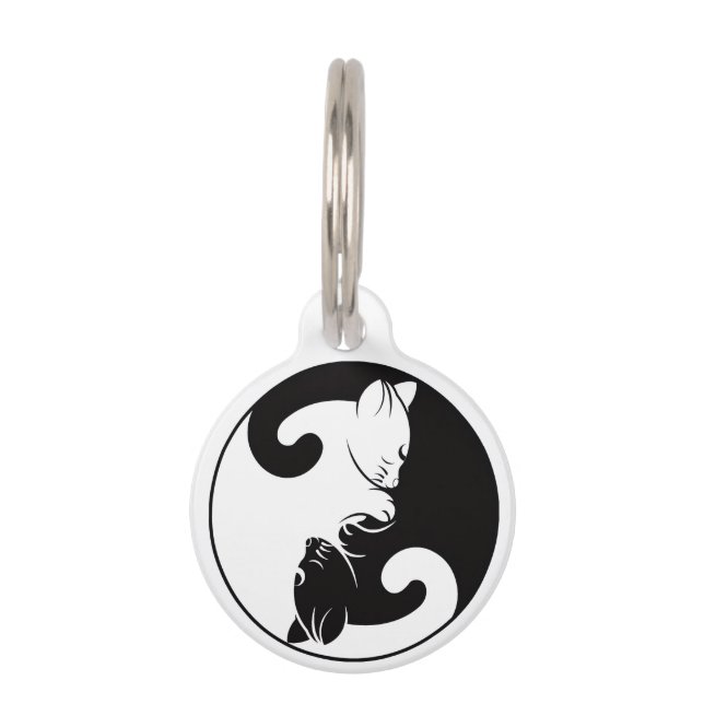 Yin Yang katten Huisdierpenning (Voorkant)