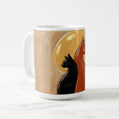 Yin Yang Katten Keramiek Koffiemok (Voorkant links)