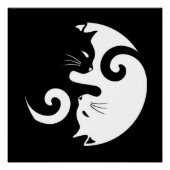 Yin Yang Katten Perfect Poster