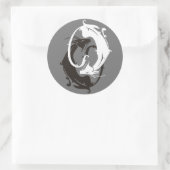 Yin Yang Katten Ronde Sticker (Tas)