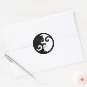 Yin Yang Katten Ronde Sticker (Envelop)