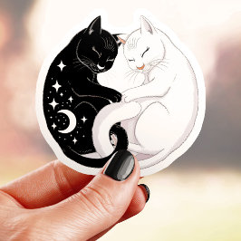 Yin Yang Katten Sticker
