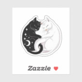 Yin Yang Katten Sticker (Vel)