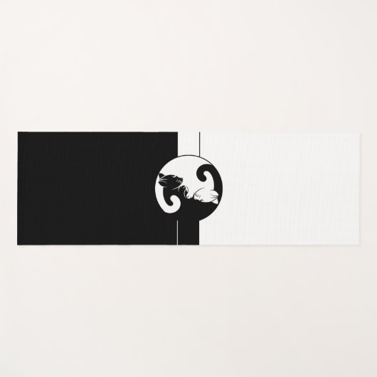 Yin Yang katten Yogamat (Voorkant (horizontaal))