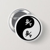 Yin Yang Kendo Ronde Button 5,7 Cm (Voorkant /achterkant)