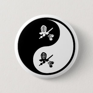 Yin Yang Kendo Ronde Button 5,7 Cm