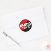 Yin Yang Kendo Ronde Sticker (Envelop)