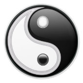 Yin Yang Keramische Knop (Voorkant)