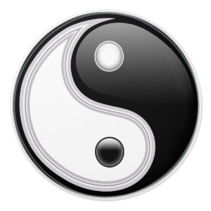 Yin Yang Keramische Knop