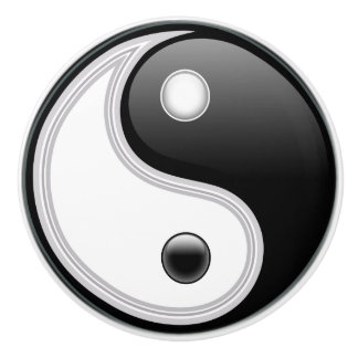 Yin Yang Keramische Knop