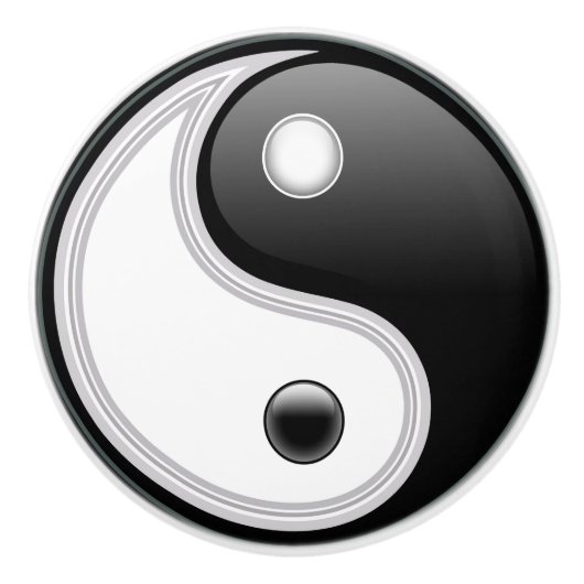Yin Yang Keramische Knop (Voorkant)