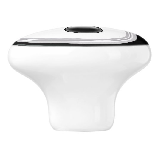 Yin Yang Keramische Knop (Zijkant)