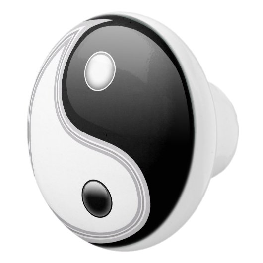 Yin Yang Keramische Knop (Rechts)