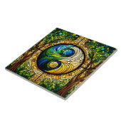 Yin Yang Keramische Tegel Tegeltje (Zijkant)