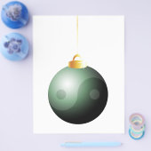 Yin Yang Kerstbal Flyer (Enkel)