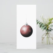 Yin Yang kerstbal in het rood (Staand voorkant)