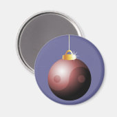 Yin Yang kerstbal in het rood Magneet (Voorkant / Achterkant)